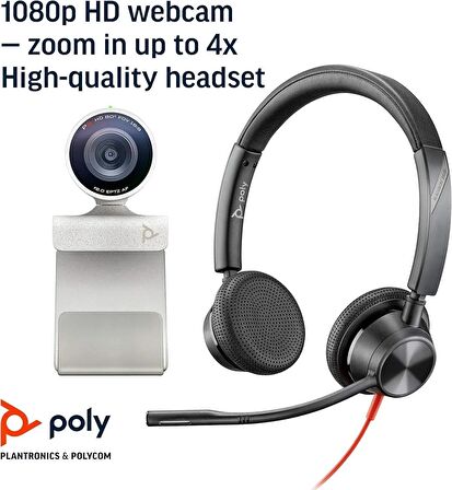 Poly - Studio P5 Webcam with Blackwire 3325 Headset Kit