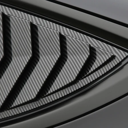 Tesla Model Y Juniper (2025+) Uyumlu Arka Kelebek Camı Panjuru Parlak Siyah