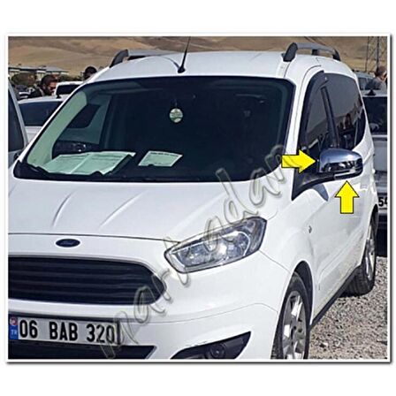Markadan Ford Tourneo Courier Krom Ayna Kapağı 2014-2017 2 Parça Abs Krom
