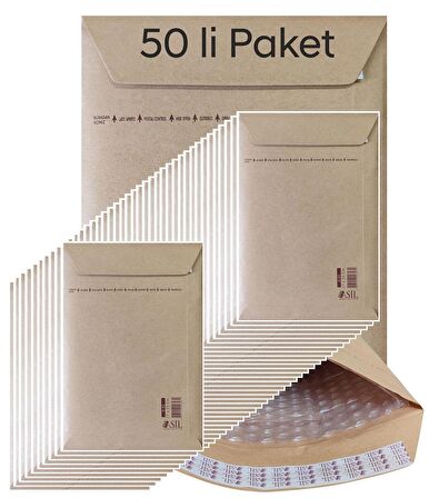 Asil Hava Kabarcıklı Zarf 17x25cm (50 li Paket)