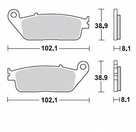 Braking 716Sm1 Suzuki GW250 Inazuma Ön Fren Balatası Yarı Metalik Balata