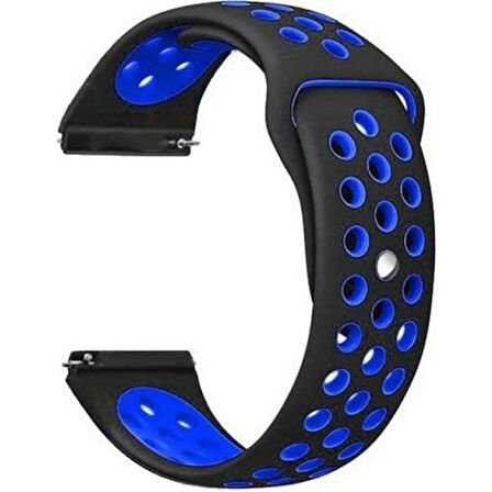 Gpack Samsung Galaxy Watch 6 uyumlu Classic 47mm Kordon Delikli Çift Renk Silikon