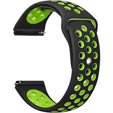 Gpack Samsung Galaxy Watch 6 uyumlu Classic 47mm Kordon Delikli Çift Renk Silikon