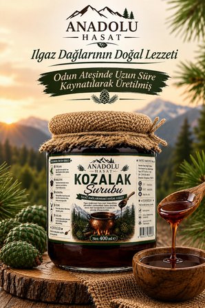 Kozalağın İkili Lezzeti – Kozalak Pekmezi 480 g & Kozalak Şurubu 400 ml