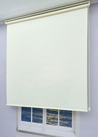 Düz Stor Perde - Mat Stor Güneşlik - Alüminyum Kasa ve Boru - Etek DİLİMSİZ/DÜZ - METAL PERDE KAPAĞI