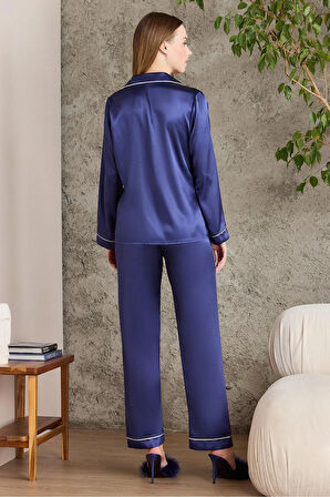 Saten Biyeli Pijama Takımı - 1200