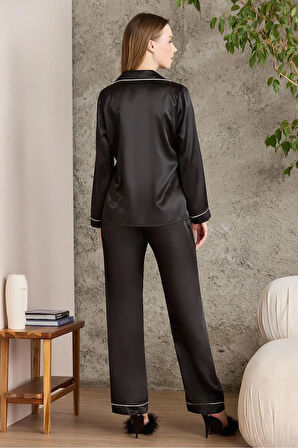 Saten Biyeli Pijama Takımı - 1200