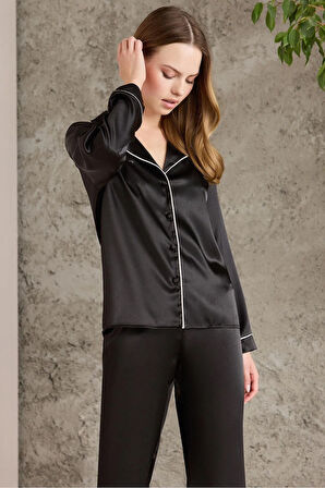 Saten Biyeli Pijama Takımı - 1200