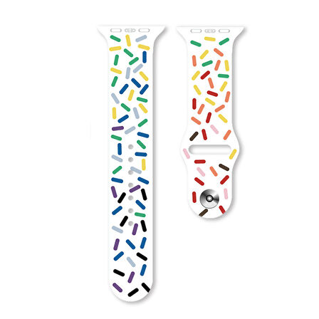 Gpack Apple watch 6 uyumlu 44 mm Kordon Silikon Pride Spor Pozitif Renkler Sc10