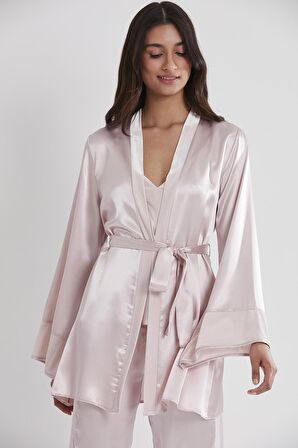Kadife Saten Pijama Takım 3'lü - 2040