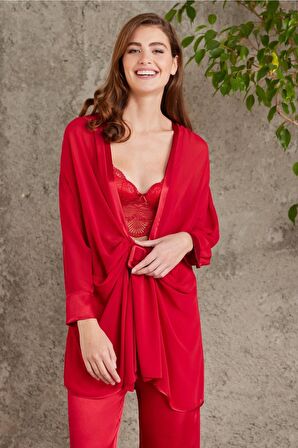 Saten Dörtlü Gelin Çeyiz Seti - 7025