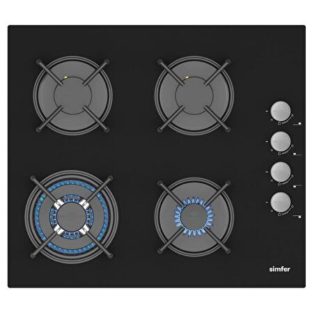 Simfer 8 Fonksiyon 60 lt Siyah Turbo Ankanstre Set ( 7327 Fırın + 3508 Ocak + 8678 Davlumbaz)