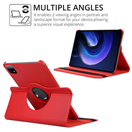 Gpack Xiaomi Mi Pad 6 Kılıf Kapaklı Standlı 360 Dönebilen Koruma dn2