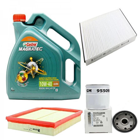 Opel Astra F 1.4/1.6/2.0 Periyodik Bakım Seti Castrol 10W-40 Motor Yağlı Bujisiz 