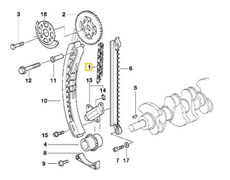 BMW E34 E36 E46 VE Z3 M43 MOTOR EKSANTRİK ZİNCİRİ 1734392