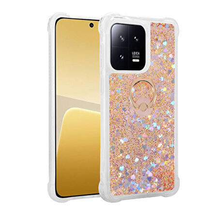 Gpack Xiaomi Mi 13 Pro Kılıf Milce Sulu Yüzüklü Silikon Arka Kapak