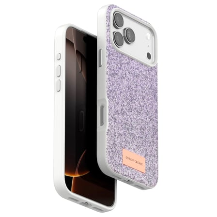 Onegif Apple iPhone 17 Pro Max Bright Simli Kapak - Lila