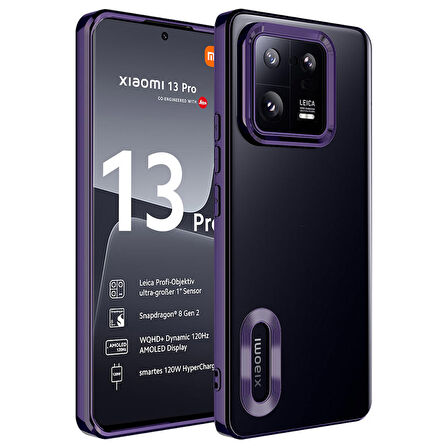 Gpack Xiaomi Mi 13 Pro Kılıf Logo Gösteren Kamera Korumalı Silikon