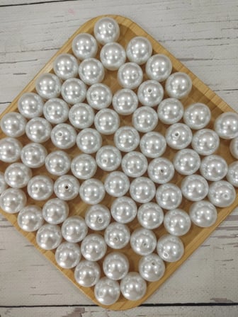 Lüks İnci 20 mm 50 gr (12 Adet)  Beyaz