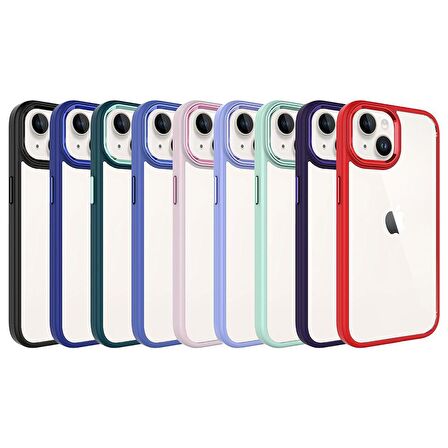 Gpack Apple iPhone 15 Plus Kılıf Krom Kamera Çıkıntılı Nikelaj Hassas Tuşlu Arkası Cam