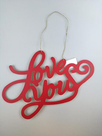 LOVE YOU ASMA SÜS KIRMIZI