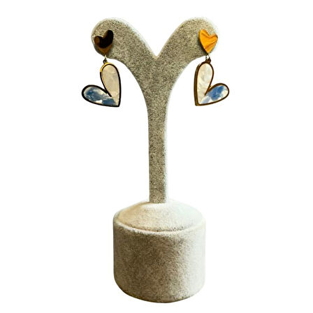 Uretti - İREM 3914 Kalp Figürlü Çelik Küpe