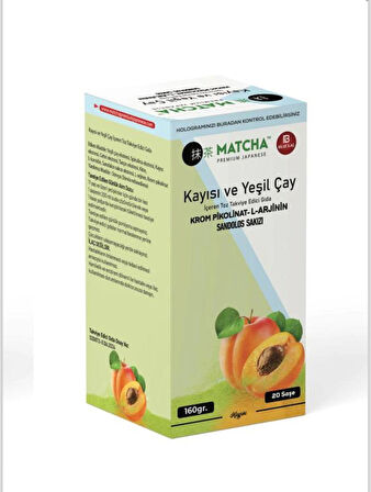 Premium Japanese Kayısı Aromalı Detox Burner Form Matcha Çayı