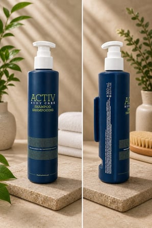 ACTIV Body Care Mavi Ambalajlı Nemlendirici Şampuan 360 ml – Tüm Saç Tipleri İçin Parlaklık & Yumuşaklık Etkili