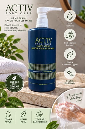 ACTIV BODY CARE Mavi Ambalajlı El Temizleme Sıvı Sabun 360 ml