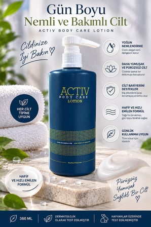 ACTIV BODY CARE Mavi Ambalajlı Nemlendirici Vücut Losyonu 360 ML