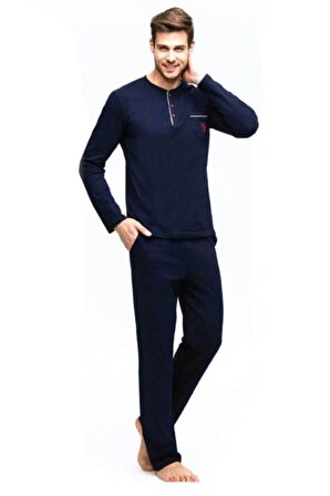 U.S. Polo Assn. 17384 Erkek Lacivert Pijama Takımı