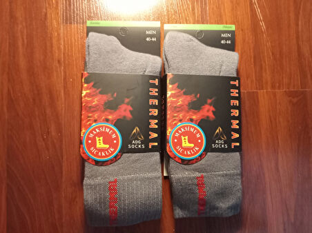 2 adet Gri Erkek Termal Çorap