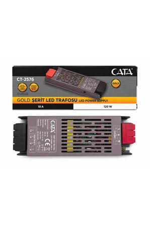 CT-2576v Gold Şerit Led Trafosu 120W 10A 12V Klemensli Led Driver