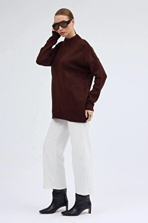 TRİKO KAZAK GRİ&PEMBE&KAHVE&EKRU