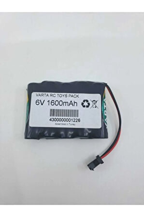 6V 1600mah 5 pilli siyah soket