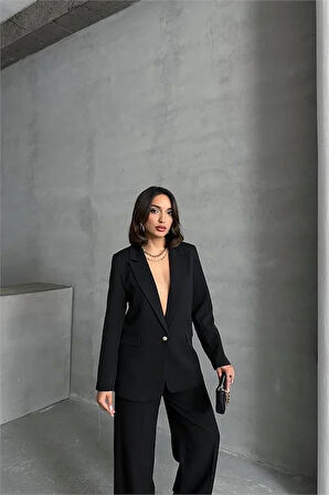Dipmoda kadın gold düğme detaylı blazer ceket DPG077