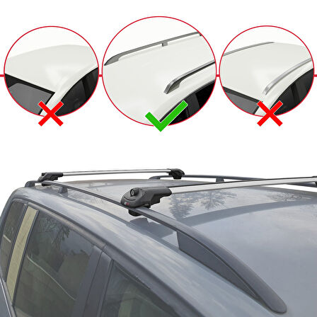 Kia Grand Carnival 2 (VQ) 2006-2014 Arası ile Uyumlu ACE-1 Ara Atkı Tavan Barı Gri 2 Adet