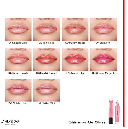 Shiseido Shimmer GelGloss - Dudak Parlatıcısı 04 Bara Pink 