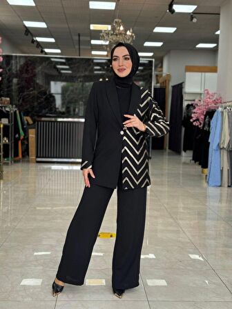 Esra Ceket Takım Siyah Beden 1-40