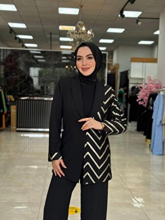 Esra Ceket Takım Siyah Beden 1-40