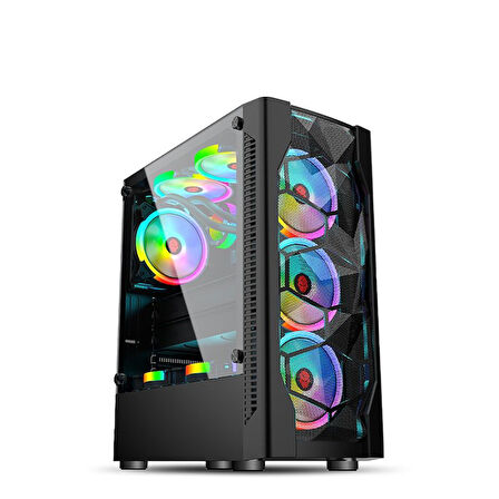 DAGMOR BZ01 ATX MİCRO ATX ITX X4 ARGB FAN TEMPER CAM PC GAMİNG KASA