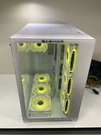 DAGMOR SEAVİEW PRO WHİTE GAMİNG ARGB X7 FAN BÜYÜK AKVARYUM KASA