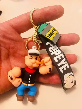 Temel Reis Popeye Silikon Figürlü Anahtarlık  Karışık Model Çanta & Araba Süsü