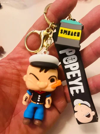 Temel Reis Popeye Silikon Figürlü Anahtarlık  Karışık Model Çanta & Araba Süsü