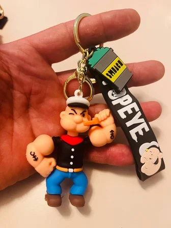 Temel Reis Popeye Silikon Figürlü Anahtarlık  Karışık Model Çanta & Araba Süsü
