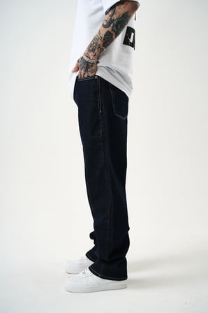 Erkek Washed Baggy Pantolon Lacivert