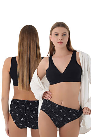 Fiyonk Desenli %100 Pamuk Yüksek Bel Külot – Şıklık ve Doğallık!