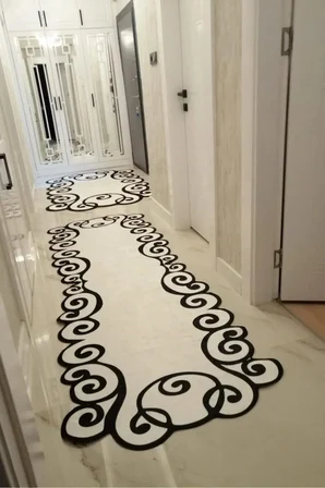 Yolluk Halı – Kaymaz Tabanlı, Yıkanabilir, Yumuşak Dokulu, Şık ve Dayanıklı Tasarım (lazer