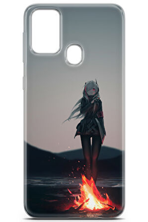 Samsung Galaxy M21s uyumlu Girls 23 UV Lans Ateş ve Genç Kadın