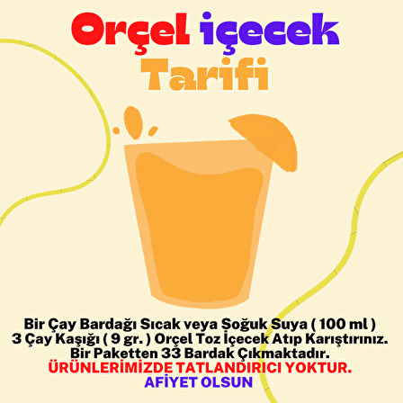 Orçel Toz İçecek Seti Oralet Çay Sıcak Soğuk Karışık Paket 4x300 gr.